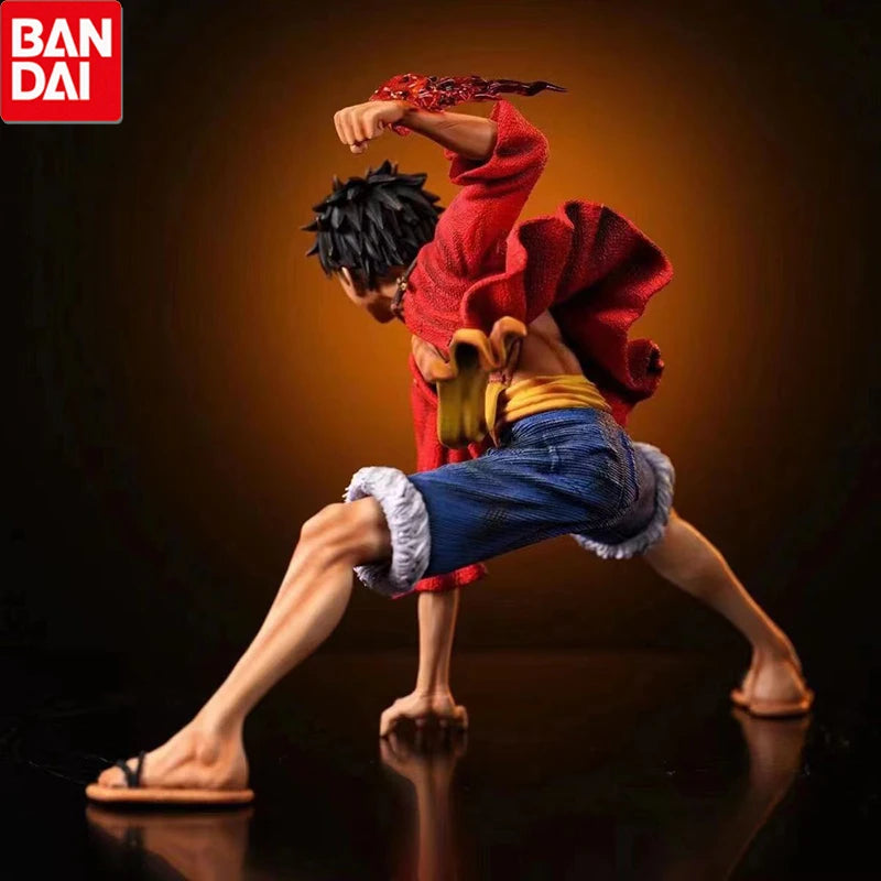 Figuras de accion de ONE PIECE de 18cm, Monkey D. Luffy estilo de batalla, colección de Anime, muñecos en miniatura de PVC.